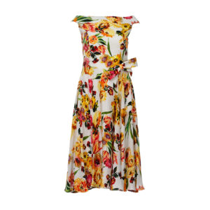 225003-00 Off-Shoulder Floral Dress - V. Zoulias Collection
