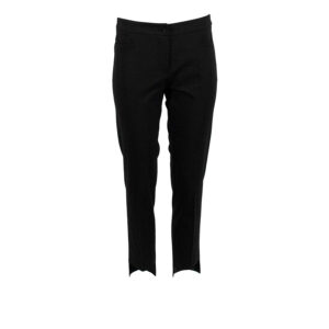 136020_BLK-00 Black Trousers With Asymmetric Leg Cut