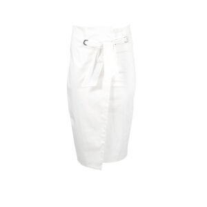 2008-00 White Pencil Skirt With Belt