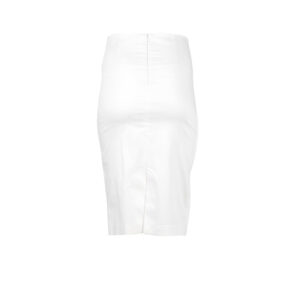 2008-02 White Pencil Skirt With Belt