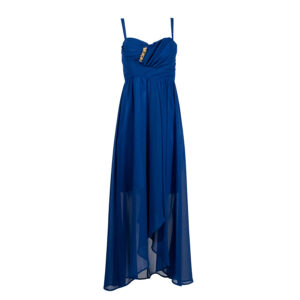 CFC0080957003-00 Long Draped Royal Blue Dress