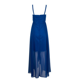CFC0080957003-01 Long Draped Royal Blue Dress