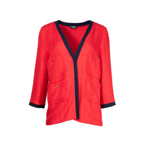 191-705-00 Red Jacket With Navy Hems