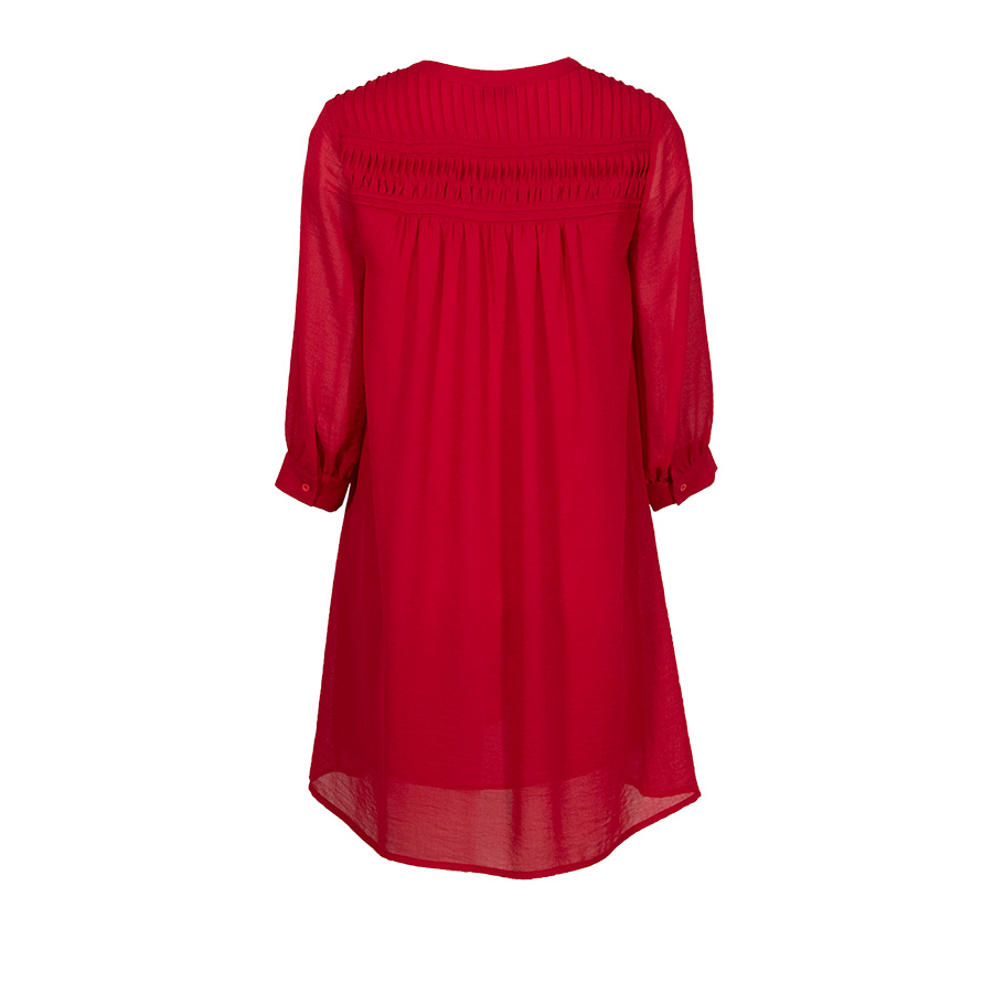 20222065-01 Loose-Fit Red Mini Dress
