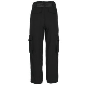 220-629-01 Black Cargo Pants With Belt