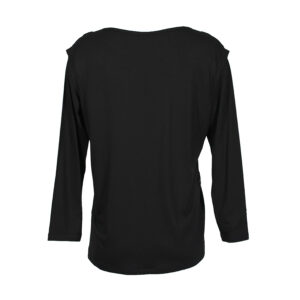 X20-110-01 Black Shirt With Rhinestone Stripes