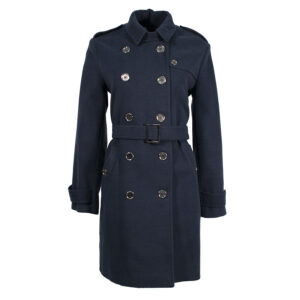 537043_BLU-00 Double-Breasted Short Blue Coat