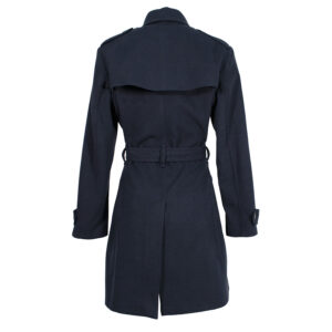 537043_BLU-01 Double-Breasted Short Blue Coat