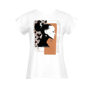 CFC0099748003-00 White T-Shirt With Profile Print