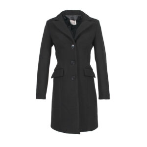 CFC0101088003-00 Single-Breasted Short Black Coat