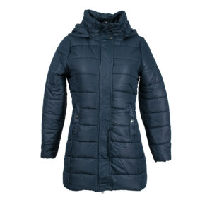 F786YAIAKAR018_BLU-00 Blue Quilted Coat With Hood