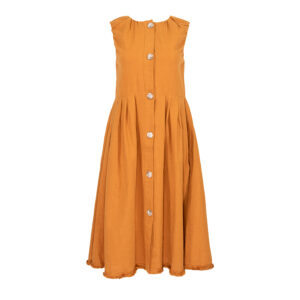21123039-00 Orange Button-Down Dress