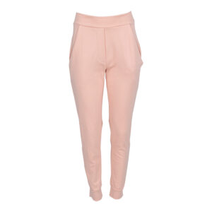 2103007_PNK-00F Pink Cotton Track Pants With Zippers