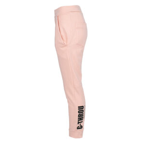 2103007_PNK-02F Pink Cotton Track Pants With Zippers