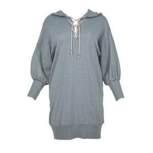 E.11.1041-00 Grey Hooded Sweatdress
