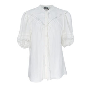 211-407-00 White Shirt With Needlework Inserts