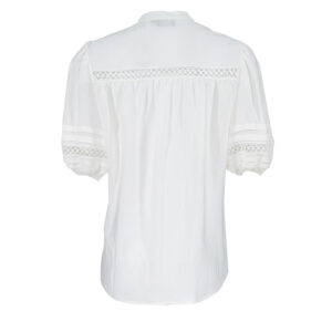 211-407-01 White Shirt With Needlework Inserts