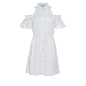 7221091202001-00 Clarion White Shirt Dress