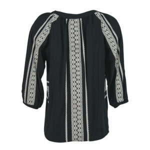 E.11.1305-01 Black Shirt With Embroidered Detail