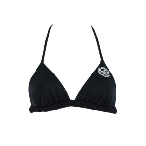 ICE1WTP02-00 Black Halter Neck Bikini Top With Logo