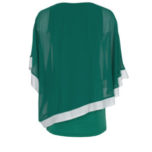K21-185_GRN-01 Green One-Sleeve Tunic Shirt