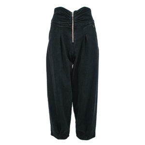 P585R016-00 Black High-Waist Baggy Jeans