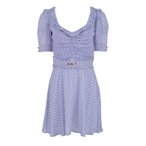 AB09311E2-00 Lilac Mini Dress With Ruffles