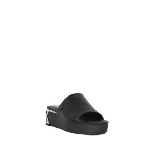 KL80600-01 K/Blok Wedge Black Mule Sandal