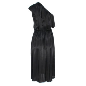 7221290202002-01 Zebra Black Satin Dress