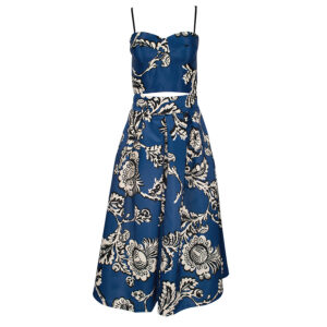 CFC0104920003-00 Blue Top And Skirt Dress Set Rinascimento