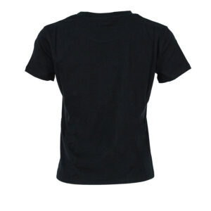 MA20616E2_110-01 Black T-Shirt With Piercing Applique