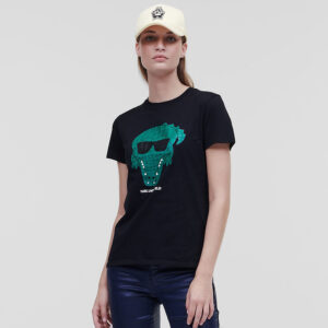 220W1751_999-mdl Ikonik Karlimal Black T-Shirt Karl Lagerfeld