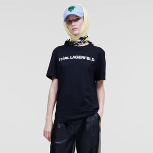 220W1780_999-mdl Karlimal Logo Unisex Black T-Shirt Karl Lagerfeld