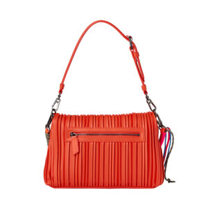 220W3010_584-02 K/Kushion Red Tote With Braided Handle Karl Lagerfeld