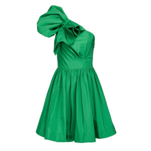 1N13JW8173_X63-00 Giuggiolo Πράσινο Κοντό Έξωμο Φόρεμα Pinko
