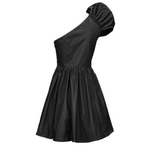 1N13JW8173_Z99-01 Giuggiolo Μαύρο Κοντό Έξωμο Φόρεμα Pinko