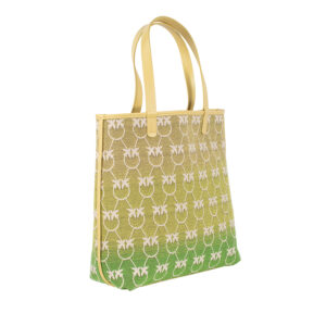1P22N2Y7WA_HS4Q-01 Shopping Logomania Μεγάλη Πράσινη Τσάντα Pinko