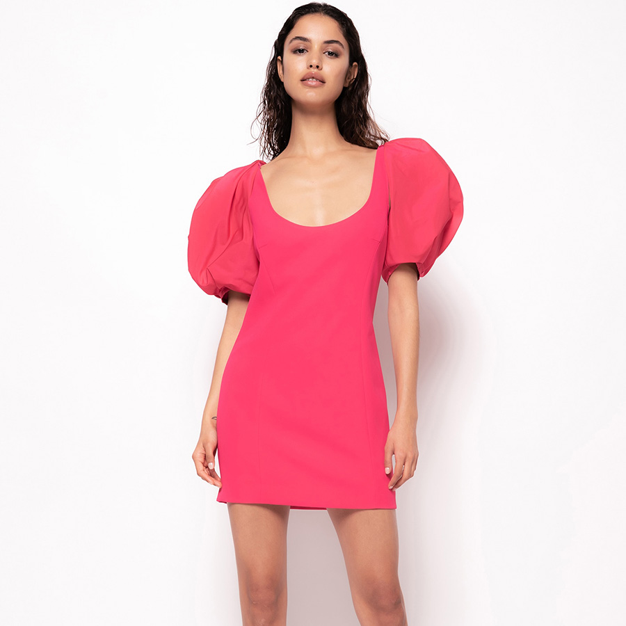 1N13HR4575_R51-mdl Nespola Ροζ Φόρεμα Με Φουσκωτά Μανίκια Pinko