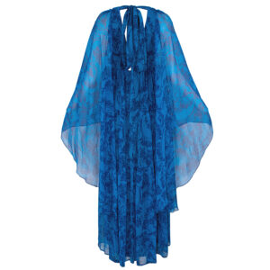 1N13JLA0AC_EE7-01 Ribes Μακρύ Μπλε Φλοράλ Φόρεμα Pinko