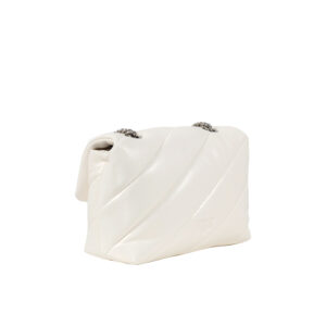 1P22JDY7SR_Z14O-01 Love Mini Puff 7 CL Άσπρη (Α) Δερμάτινη Τσάντα Pinko