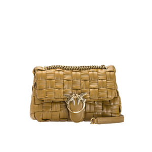 1P22JWY7TB_C89Q-00 Love Classic Puff Weave 1 CL Καφέ Πλεκτή Τσάντα Pinko
