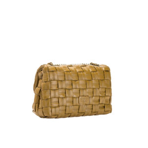 1P22JWY7TB_C89Q-01 Love Classic Puff Weave 1 CL Καφέ Πλεκτή Τσάντα Pinko