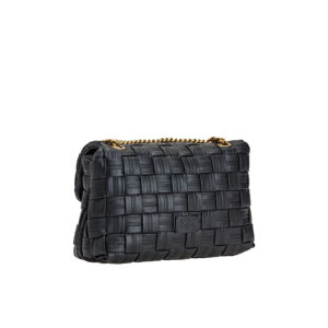 1P22JWY7TB_Z99Q-01 Love Classic Puff Weave 1 CL Μαύρη Πλεκτή Τσάντα Pinko