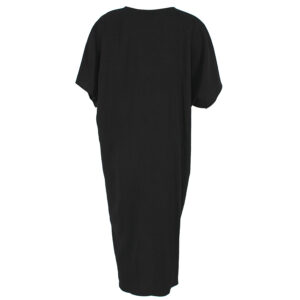 520022_BLK-01 Μαύρο Φόρεμα Καφτάνι Με Κόμπο Pirouette