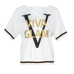 K22-325_WHT-00 Άσπρη Μπλούζα 'Viva Glam' Didone