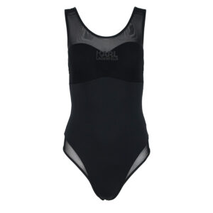KL22WOP04-00 K/Beachwear Μαύρο Ολόσωμο Μαγιό Με Διαφάνειες Karl Lagerfeld