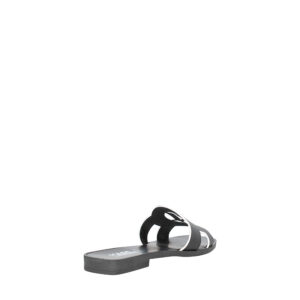 KL80410_000-02 Skoot II Monogram Μαύρες Παντόφλες Karl Lagerfeld