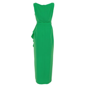 074.50.01.101_GRN-01 Πράσινο Maxi Φόρεμα Με Βολάν Forel