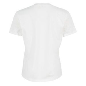 MA01926E2_270-01 Άσπρο T-Shirt Με Ανάγλυφό Logo Elisabetta Franchi