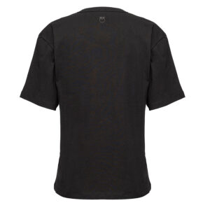 1G18ASA06Y_Z99-01 Tiphanie Μαύρο T-Shirt Με Χάντρες Pinko